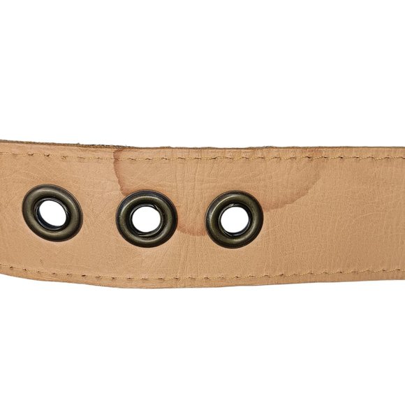 Black Leather Gold Buckle Belt Braid Detail by Marnie Bugs Belt - Picture 9 of 12